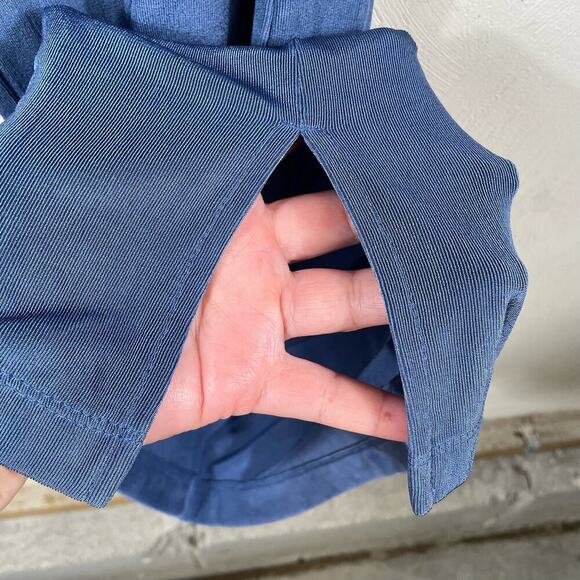 Chico’s Travelers Womens Sz 3 Blue Pull On Slinky Lounge Acetate Pants High Rise - Picture 6 of 8